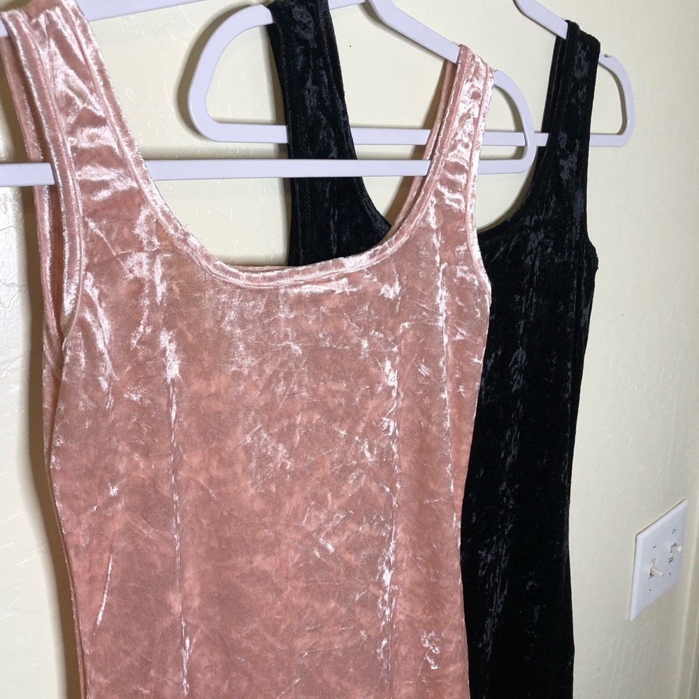 Crushed Velvet Sleeveless Bodycon Dress